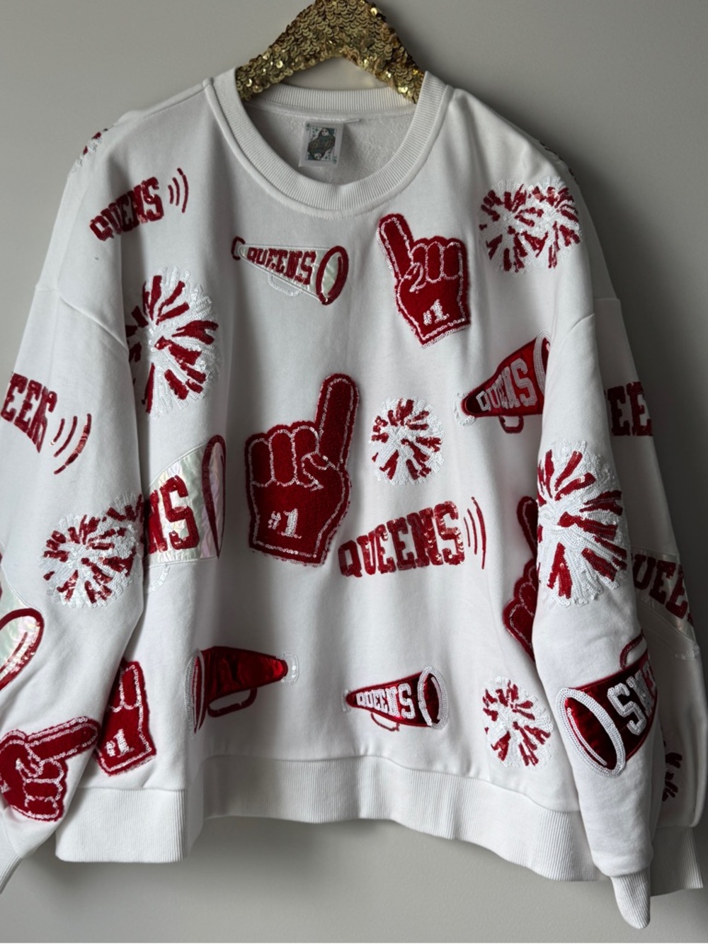 Queen of Sparkles sequin sweatshirt